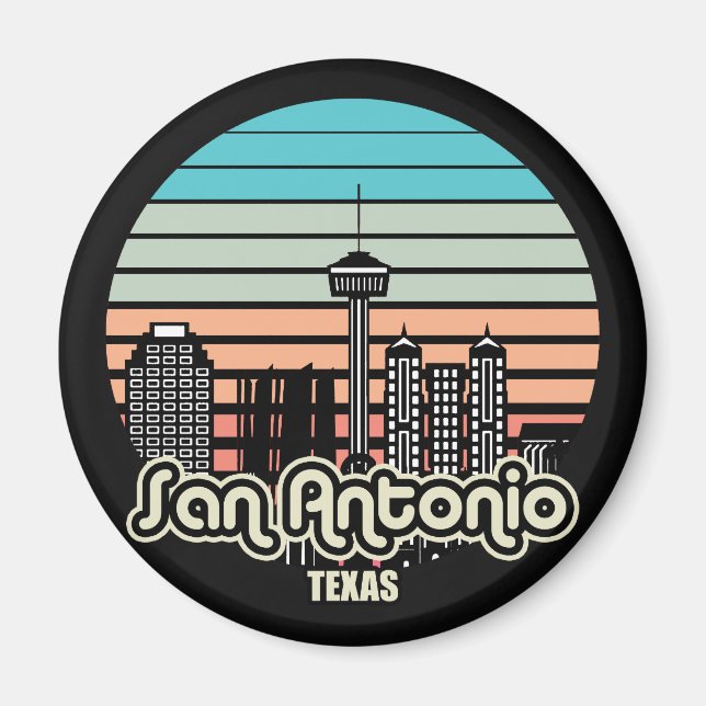 Vintage San Antonio Texas Magnet (Framsidan)