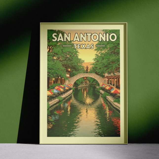 Vintage San Antonio Texas Poster (Skapare uppladdad)