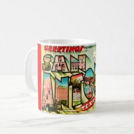 Vintage San Antonio vykortsmugg Kaffemugg