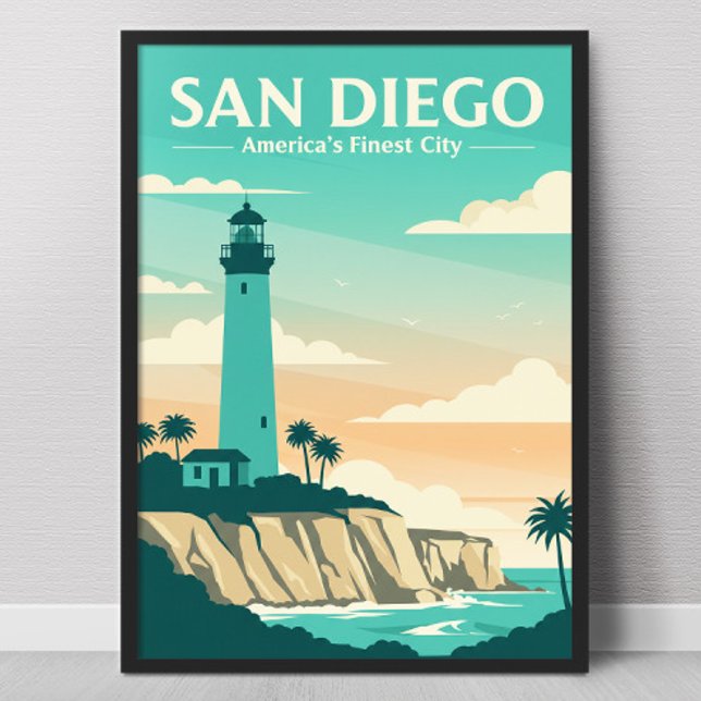 Vintage San Diego America's Finest City Poster (Skapare uppladdad)