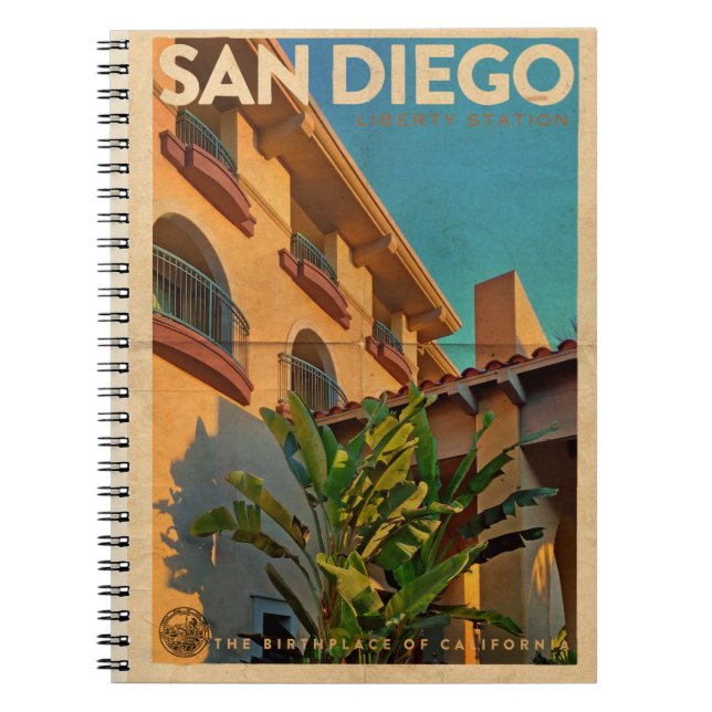 Vintage San Diego bärbar dator Anteckningsbok (Framsidan)