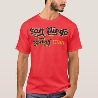 Vintage San Diego Baseball Est1969 Baseball Älskar T Shirt