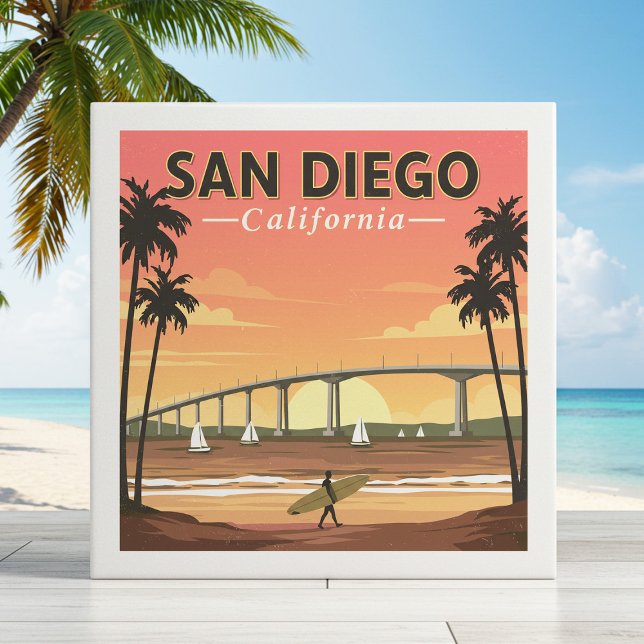 Vintage San Diego California Kakelplatta (Skapare uppladdad)