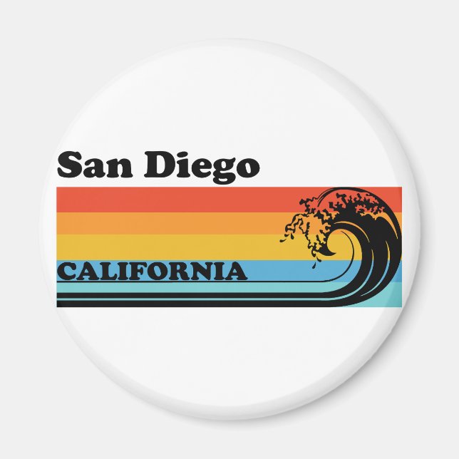Vintage San Diego California Magnet (Framsidan)