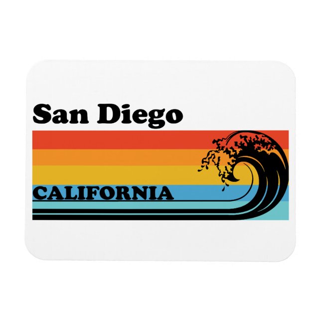 Vintage San Diego California Magnet (Horisontell)