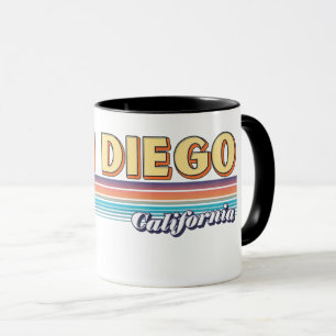 Vintage San Diego California Retro Sunset Rand Mugg