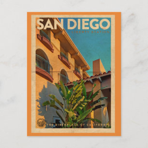 Vintage San Diego Resepostkort Vykort