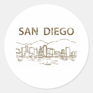 Vintage San Diego Runt Klistermärke