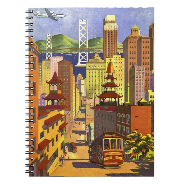 Vintage San Francisco Anteckningsbok (Framsidan)