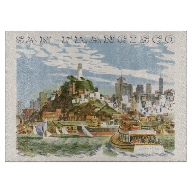 Vintage San Francisco Bay-resemål för resor Ferryb (Framsidan)