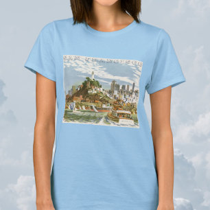 Vintage San Francisco Bay-resemal Resor Poster Fär Tee Shirt