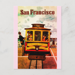 Vintage San Francisco California Cable Car Vykort