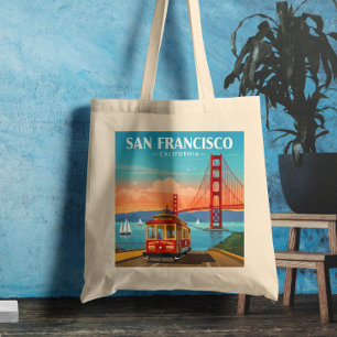 Vintage San Francisco California Tygkasse