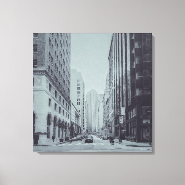Vintage San Francisco-gatusikte Canvastryck (Framsida)