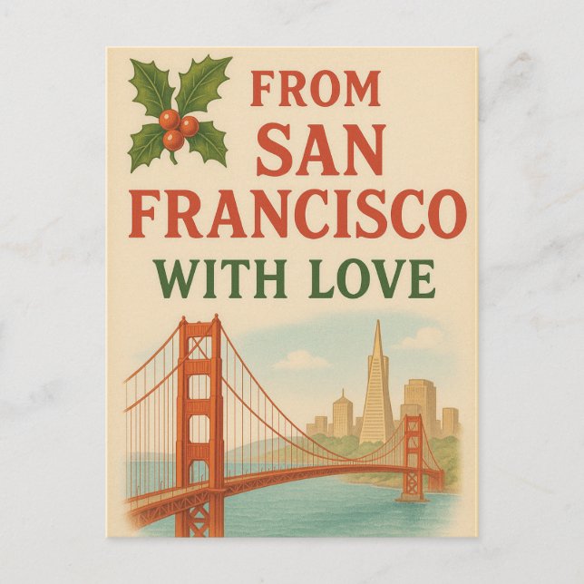 Vintage San Francisco Helg Vykort (Framsida)