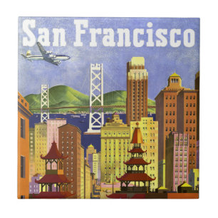 Vintage San Francisco Kakelplatta