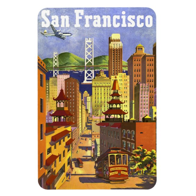 Vintage San Francisco Magnet (Vertikal)