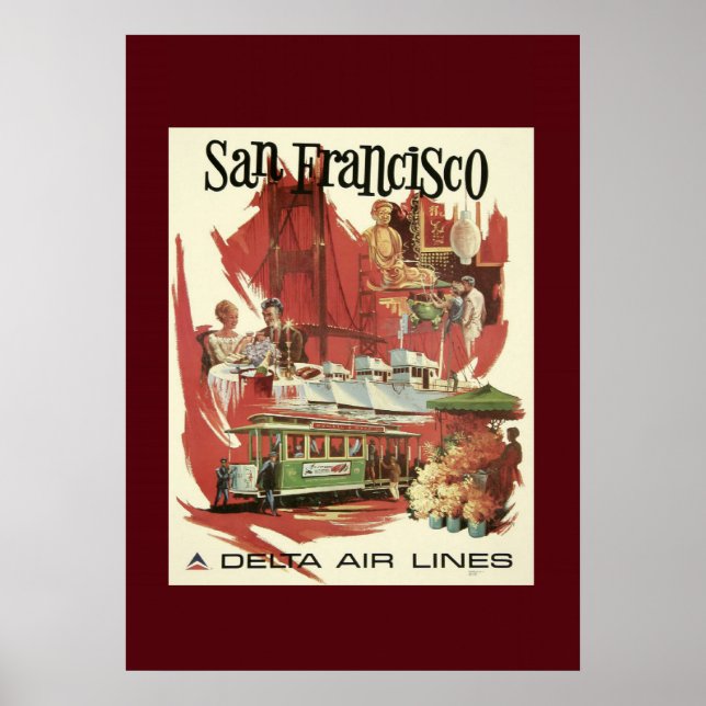 Vintage San Francisco Travel Poster (Framsidan)