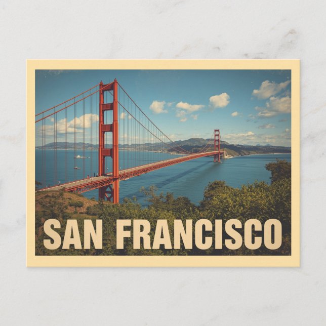 Vintage San Francisco Travel Vykort (Framsida)