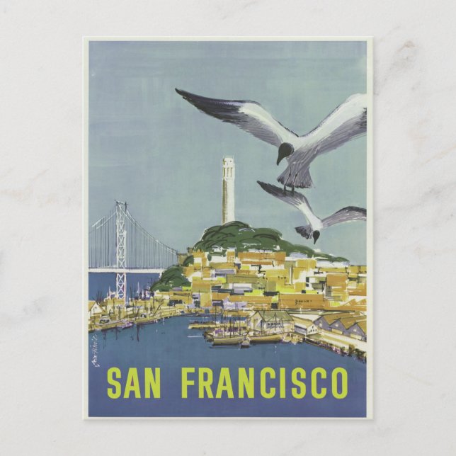Vintage San Francisco Travel-vykort Vykort (Framsida)