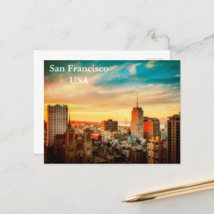 Vintage San Francisco USA Travel Tourism Vykort
