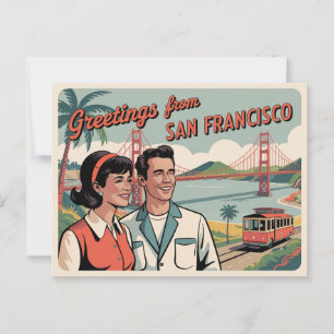 Vintage San Francisco-vykort Hälsning från Vykort