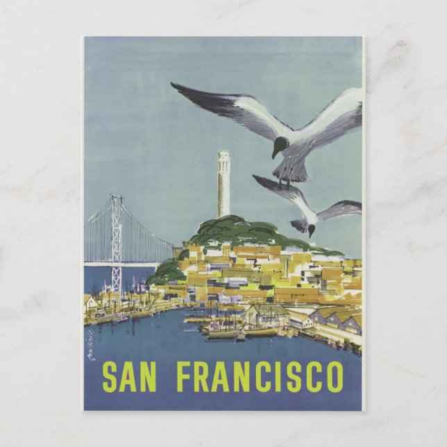 Vintage San Francisco-vykort Vykort (Framsida)