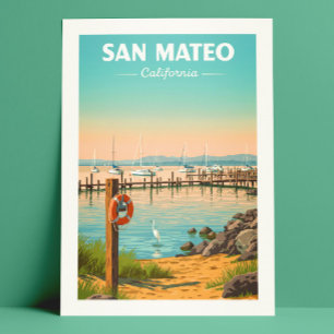 Vintage San Mateo California Vykort