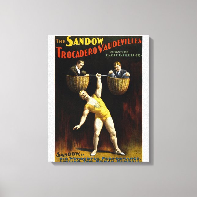 Vintage Sandow Trocadero Vaudevilles Canvastryck (Framsida)