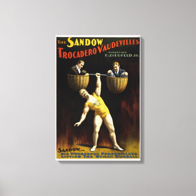 Vintage Sandow Trocadero Vaudevilles Canvastryck (Framsida)