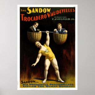 Vintage Sandow Trocadero Vaudevilles Poster