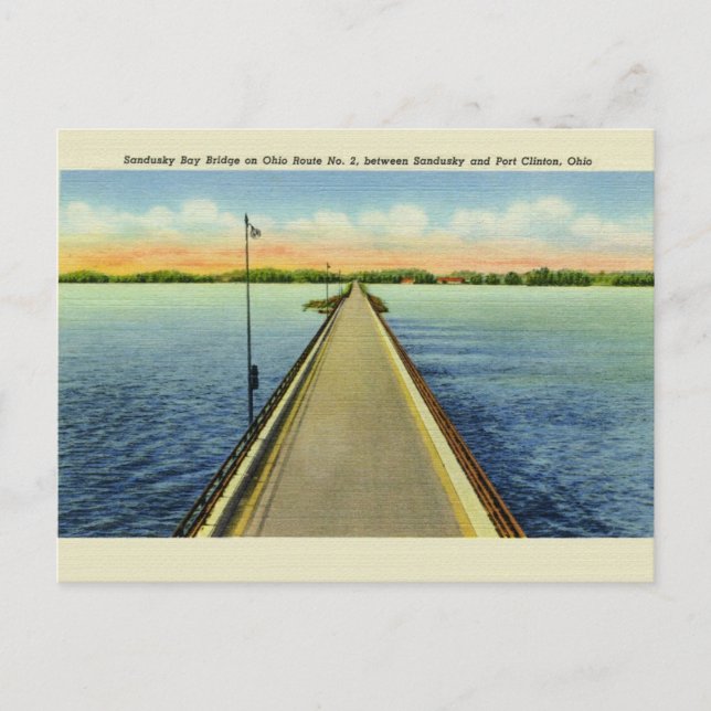 Vintage Sandusky Ohio Postcard Vykort (Framsida)