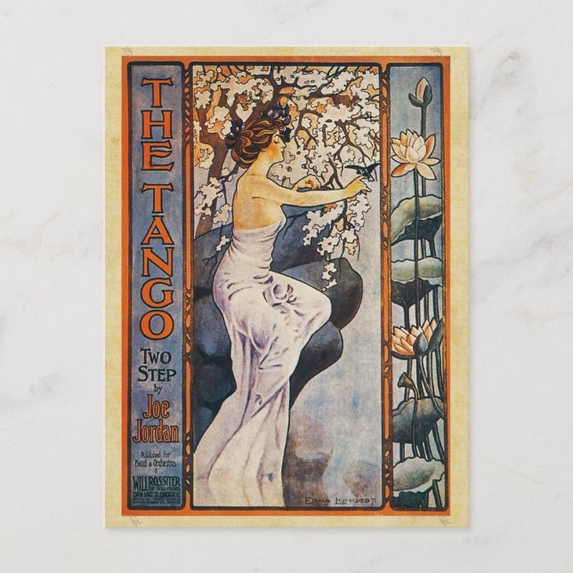 Vintage Sång Lakan - Tango Vykort (Framsida)