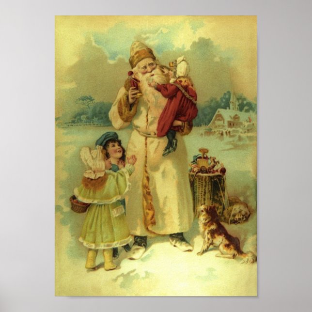 Vintage Santa - 1890 Poster (Framsidan)