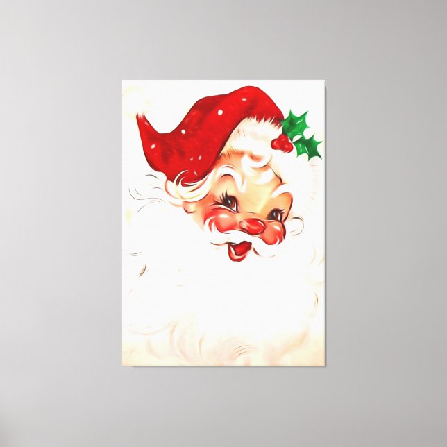 Vintage Santa 4 Canvastryck (Framsida)