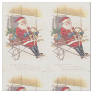 Vintage Santa Airship Fantasy Tyg