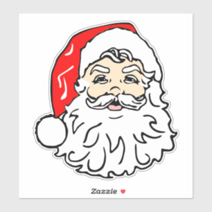 Vintage Santa Ansikte Klistermärken