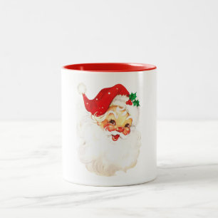 Vintage Santa Ansikte Mugg
