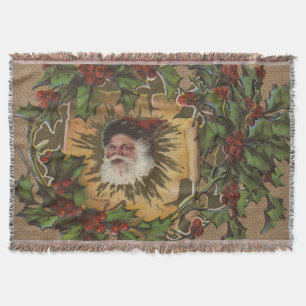 Vintage Santa Antik Julmistel Jul Filt