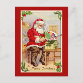 Vintage Santa Artist jul Helg Vykort