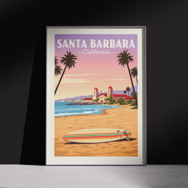 Vintage Santa Barbara California Poster (Skapare uppladdad)