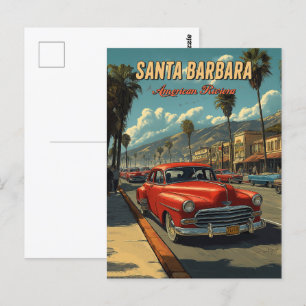 Vintage Santa Barbara, Kalifornien Vykort