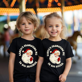 Vintage Santa befordrar mig till Big Sister T Shirt