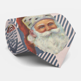 Vintage Santa Blue White Gingham Mönster Slips