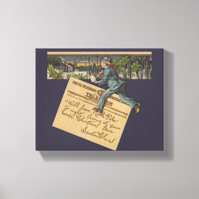 Vintage Santa Brev Canvastryck (Framsida)