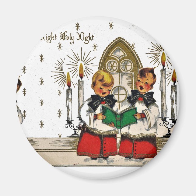 vintage-Santa-christmas-post-card-0029 Magnet (Framsidan)