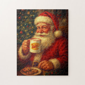 Vintage Santa Christmas Puzzle Pussel
