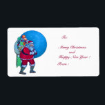VINTAGE SANTA,CHRISTMAS SACK,LEKSAKER I STARRY HIM FRAKTSEDEL<br><div class="desc">Elegant och glatt julmärkning.</div>