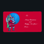 VINTAGE SANTA,CHRISTMAS SACK,LEKSAKER I STARRY HIM FRAKTSEDEL<br><div class="desc">Elegant och glatt julmärkning.</div>