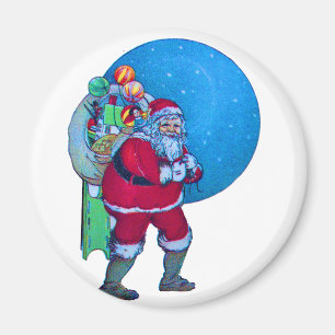 VINTAGE SANTA,CHRISTMAS SACK,LEKSAKER I STARRY HIM MAGNET